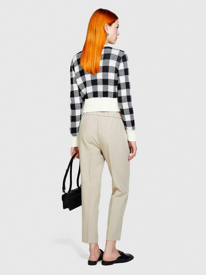 Solid color joggers - women's joggers - Beige | Sisley image number 3
